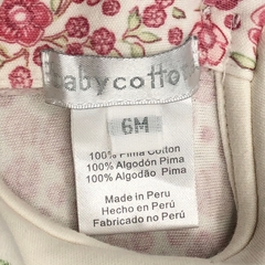 Segunda Selección - Vestido body Baby Cottons Talle 6 meses algodón flores rosa-brodeaux - Baby Back Sale SAS