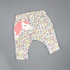 Legging Carters Talle NB (0 meses) algodón blanca florcitas bordado unicornio (23 cm largo) en internet