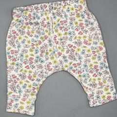 Legging Carters Talle NB (0 meses) algodón blanca florcitas bordado unicornio (23 cm largo) - comprar online