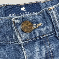 Segunda Selección - Jeans Baby Cottons Talle 3 meses celeste costuras beige (32 cm largo) - tienda online