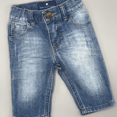 Segunda Selección - Jeans Baby Cottons Talle 3 meses celeste costuras beige (32 cm largo) - comprar online