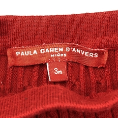 Segunda Selección - Legging Paula Cahen D Anvers Talle 3 meses hilo rojo trenzas (31 cm largo) en internet