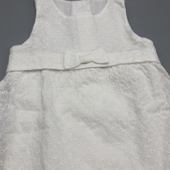 Imagen de Segunda Selección - Vestido body Baby Cottons Talle 6-9 meses broderie blanco moño delantero
