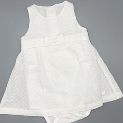 Segunda Selección - Vestido body Baby Cottons Talle 6-9 meses broderie blanco moño delantero - comprar online