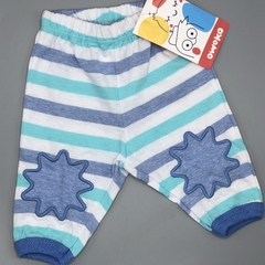 Legging NUEVA Owoko Talle 0 (0 meses) algodón rayas celeste verde parches estrella (28 cm largo) - comprar online