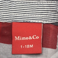 Camisa Mimo Talle 12-18 meses batista cuadrillé rojo gris botones perla - Baby Back Sale SAS