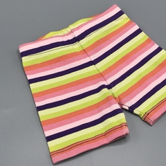 Short NUEVO Owoko Talle 2 (6 meses) algodón y lycra rayas lila rosa verde claro naranja - comprar online