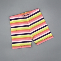 Short NUEVO Owoko Talle 2 (6 meses) algodón y lycra rayas lila rosa verde claro naranja en internet