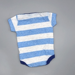 Body Owoko Talle 0 (0 meses) algodón rayas azul celeste gris estampa lorito pirata en internet