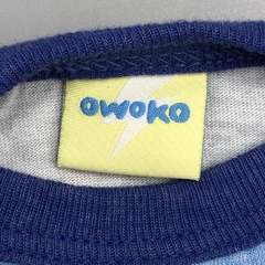 Body Owoko Talle 0 (0 meses) algodón rayas azul celeste gris estampa lorito pirata - Baby Back Sale SAS