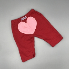 Imagen de Legging NUEVA Owoko Talle 0 (0 meses) roja corazón rosa (25 cm largo)