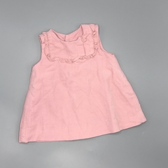 Vestido Zara Talle 1-3 meses corderoy rosa viejo volados cuello