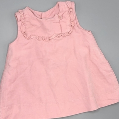 Vestido Zara Talle 1-3 meses corderoy rosa viejo volados cuello - comprar online
