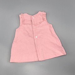 Vestido Zara Talle 1-3 meses corderoy rosa viejo volados cuello en internet