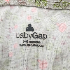 Legging Baby GAP Talle 3-6 meses algodón blanco mini florcitas rosa fluor verde (34 cm largo ) - Baby Back Sale SAS