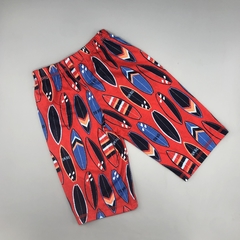 Pantalón OshKosh Talle 12 meses algodón rojo- tablas de surf (largo 41cm) - comprar online