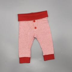 Legging Cheeky Talle 3-6 meses algodón rayas rojo blanco (35 cm largo)