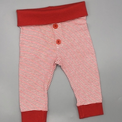Legging Cheeky Talle 3-6 meses algodón rayas rojo blanco (35 cm largo) - comprar online