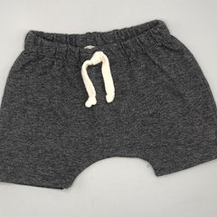 Short Minimimo Talle M (6-9 meses) algodón gris oscuro cordón blanco - comprar online