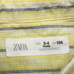 Camisa Zara Talle 3-4 años bambula amarilla rayas - Baby Back Sale SAS