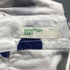Segunda Selección - Vestido Benetton Talle 9-12 meses fibrana blanca lunares azul - tienda online