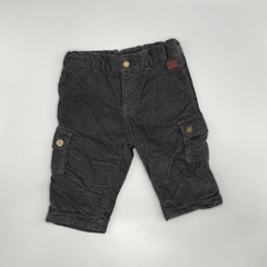 Pantalón Minimimo Talle M (6-9 meses) corderoy gris oscuro bolsillos laterales (inteiror algodón)
