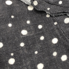 Imagen de Segunda Selección - Vestido Zara Talle 12-18 meses lino gris oscuro lunares blancos volados