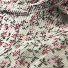 Segunda Selección - Pantalón Baby Cottons Talle 9 meses corderoy verde musgo florcitas rojas (37 cm largo) - tienda online
