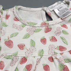 Segunda Selección - Enterito Baby Cottons Talle 3 meses algodón blanco frutillitas volados - comprar online