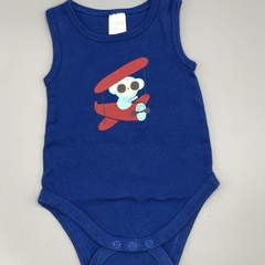 Body Baby Club Talle 6 meses algodón azul monito avioneta - comprar online