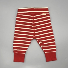 Legging Little Akiabara Talle 3 meses algodón rayas rojo color crudo (31 cm largo) en internet