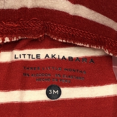 Legging Little Akiabara Talle 3 meses algodón rayas rojo color crudo (31 cm largo) - Baby Back Sale SAS