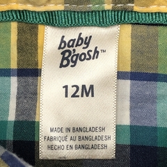 Camisa OshKosh Talle 12 meses batista cuadrillé amarillo verde blanco - Baby Back Sale SAS