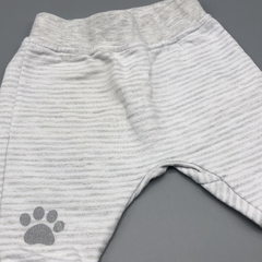 Segunda Selección - Jogging Cheeky Talle XS (0 meses) algodón rayas blanco gris huellas (28 cm largo) - Baby Back Sale SAS
