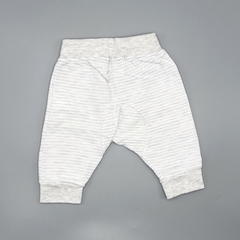 Segunda Selección - Jogging Cheeky Talle XS (0 meses) algodón rayas blanco gris huellas (28 cm largo) en internet