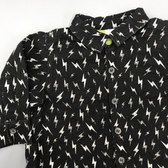 Camisaco Grisino Talle 6-12 meses negra rayos interior verde - comprar online