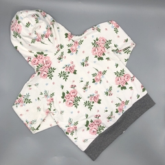 Campera Paula Cahen D Anvers Talle 8 años algodón color crudo flores rosa (con frisa) - Baby Back Sale SAS