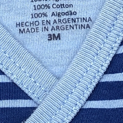 Imagen de Segunda Selección - Bata Baby Cottons Talle 3 meses algodón rayas celeste azul nene nieve