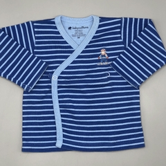 Segunda Selección - Bata Baby Cottons Talle 3 meses algodón rayas celeste azul nene nieve - comprar online