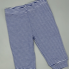 Legging Yamp Talle 3 meses rayas azul blanco (35 cm largo) - comprar online