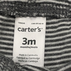 Legging Carters Talle 3 meses rayas grises blancas - Largo 28cm - Baby Back Sale SAS