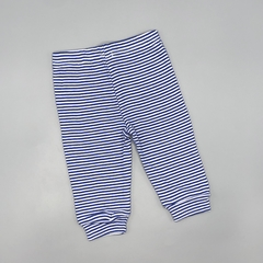 Legging Yamp Talle 3 meses rayas azul blanco (35 cm largo) en internet