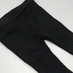 Legging Little Akiabara Talle 6 meses hilo negra (31 cm largo) - comprar online