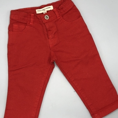 Pantalón Paula Cahen D Anvers Talle 6 meses gabardina rojo liso (35 cm largo) - comprar online