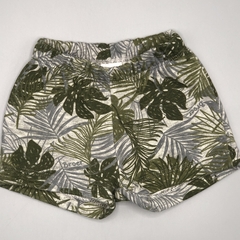 Short Broer Talle 1-3 meses algodón hojas verde gris - comprar online