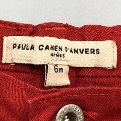 Pantalón Paula Cahen D Anvers Talle 6 meses gabardina rojo liso (35 cm largo) - Baby Back Sale SAS