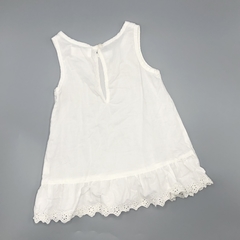 Segunda Selección - Vestido Zara Talle 9-12 meses fibrana blanco volados broderie en internet