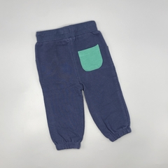 Jogging Opaline Talle 3 meses algodón azul oscuro bolsillo verde (38 cm largo) en internet