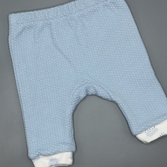 Jogging Crayón Talle S (3-6 meses) algodón celeste interior blanco nubecitas (32 cm largo) - comprar online