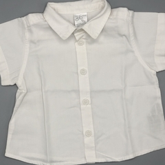 Camisa Grisino Talle 3-6 fibrana blanca lisa - comprar online